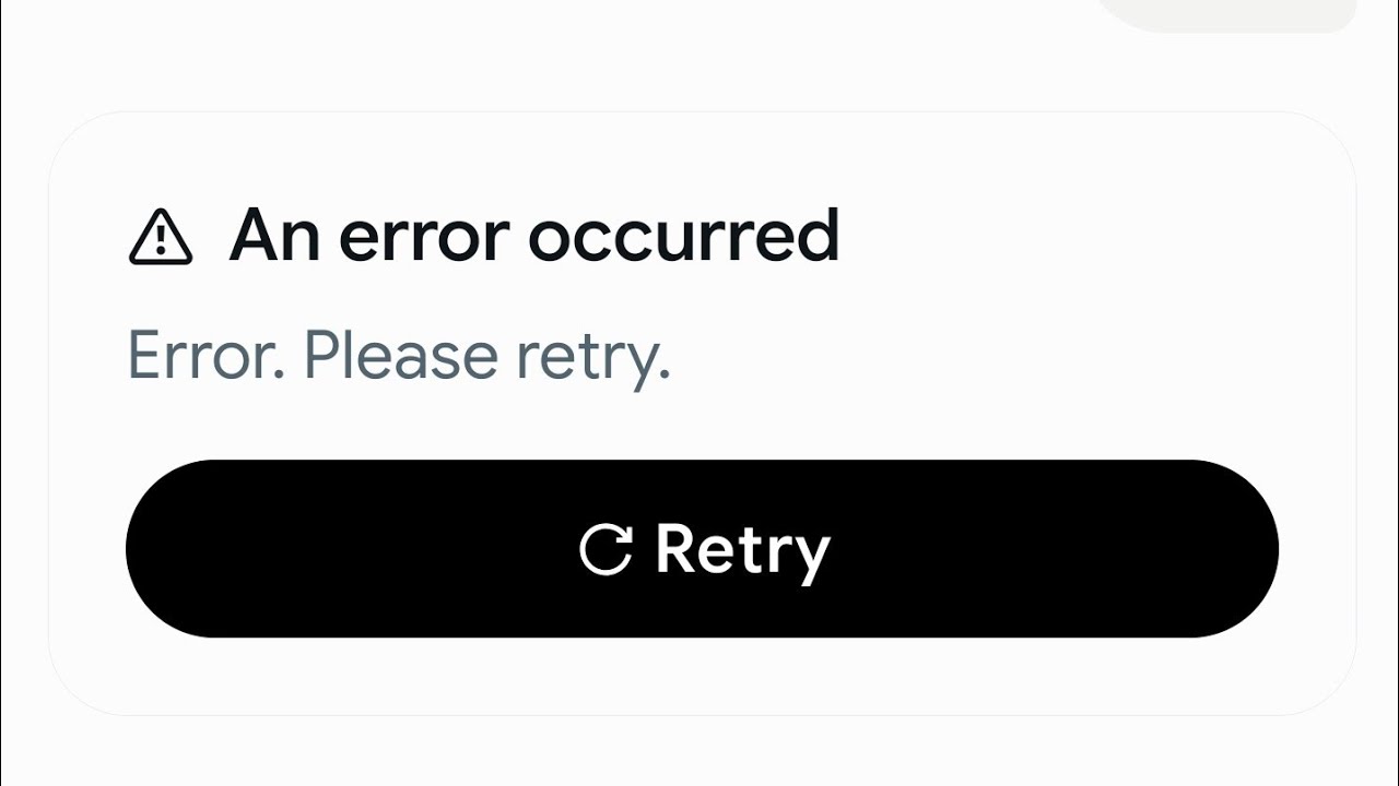 An error occurred Error. please retry Problem in Grok App