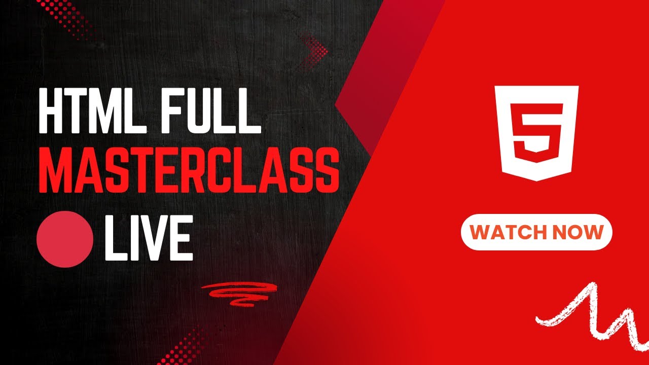 🔴 HTML Full Course Live | Learn HTML in 1 Video (Beginner to Advanced)