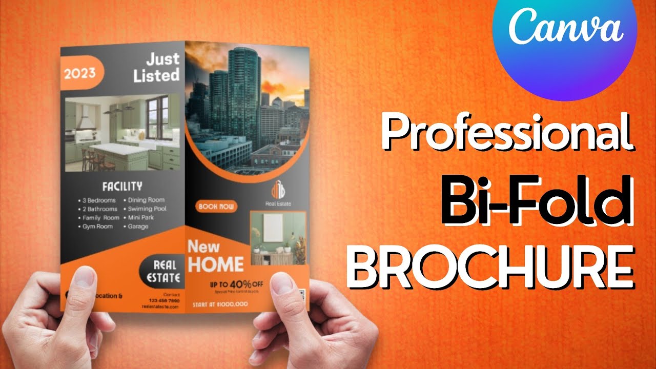 Professional Bi-Fold Brochure in Canva | Real Estate Brochure Design | Brochure #canva #brochure