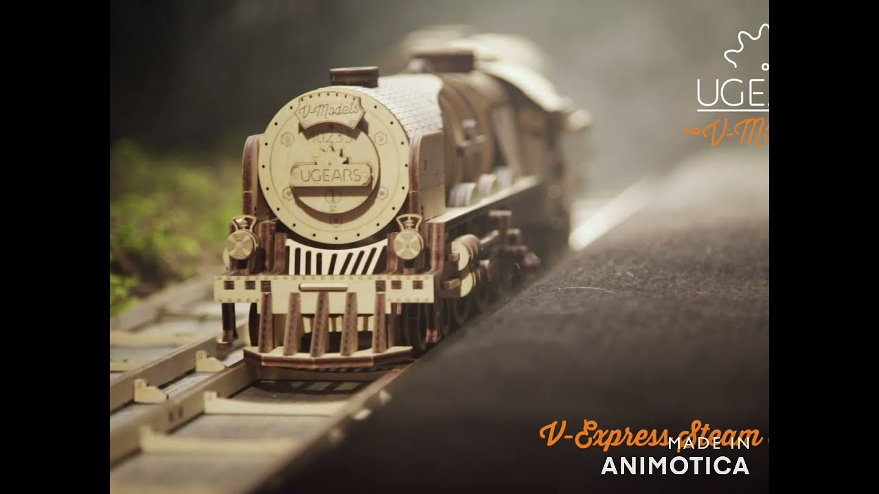UGEARS Mechanical Model - V-Express Steam Train with Tender  (To Buy Link In Description ) #Shorts