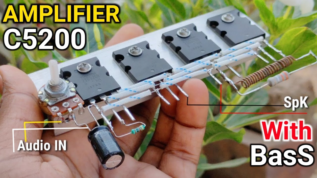 DIY Powerful Ultra Bass Amplifier Of 2sc5200 Transistors With Heavy Bass | 200watt C5200 Amplifier