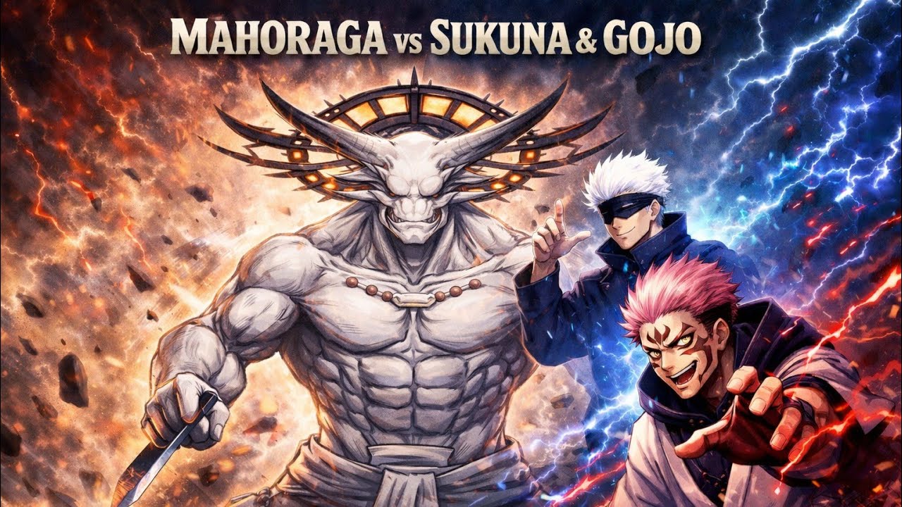Gojo & Sukuna vs Mahoraga  epic fight