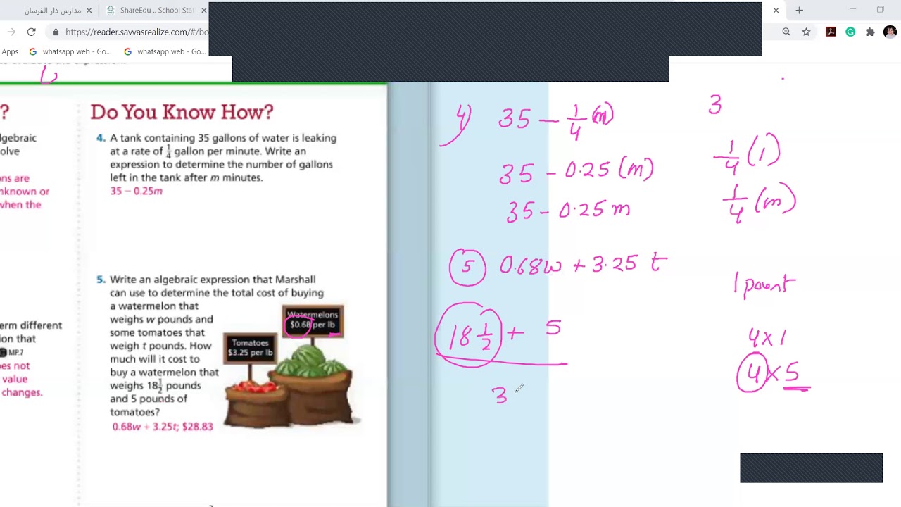 4-1 Write and evaluate Algebraic Expressions