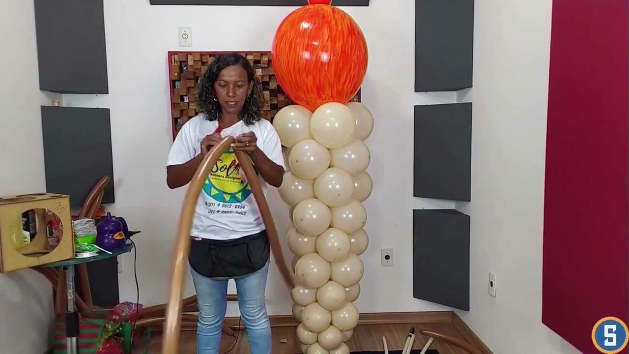 Ideia incrível: casquinha de sorvete feita com balões
