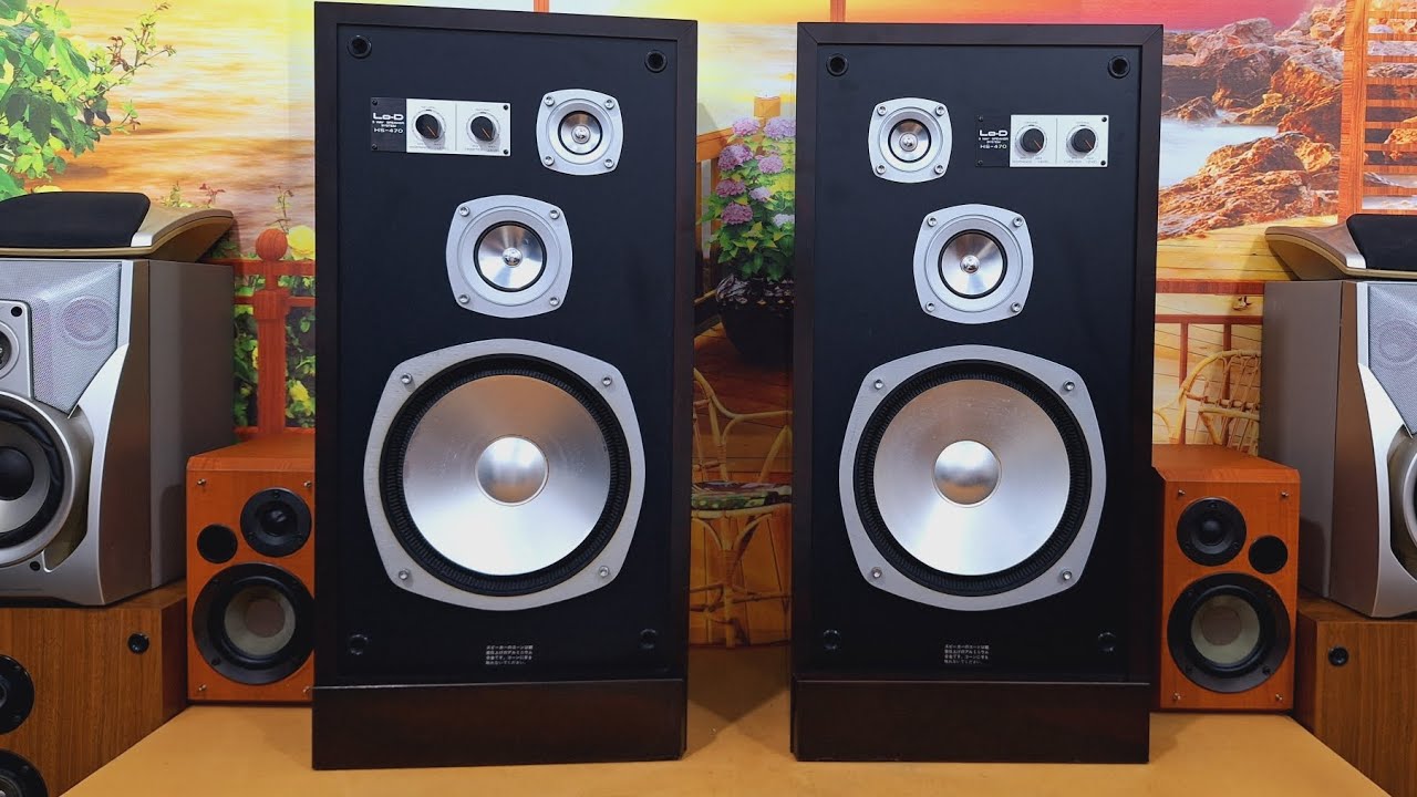 Loa hiếmHitachi Lo-d Japan màng nhôm 2 tinh chỉnh phân tần gấu bass căng lời sáng em Ánh 0977658574