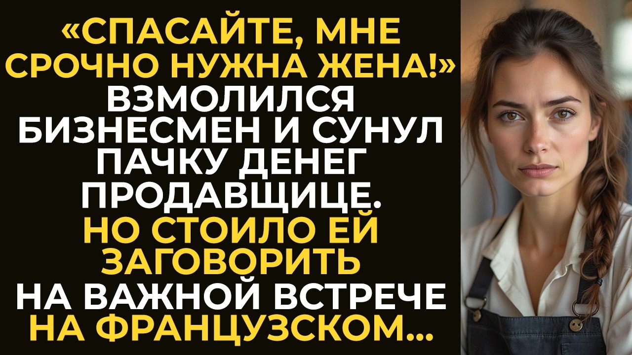 «Спасайте, мне срочно нужна жена!» — взмолился бизнесмен продавщице и сунул ей деньги. Но стоило ей…