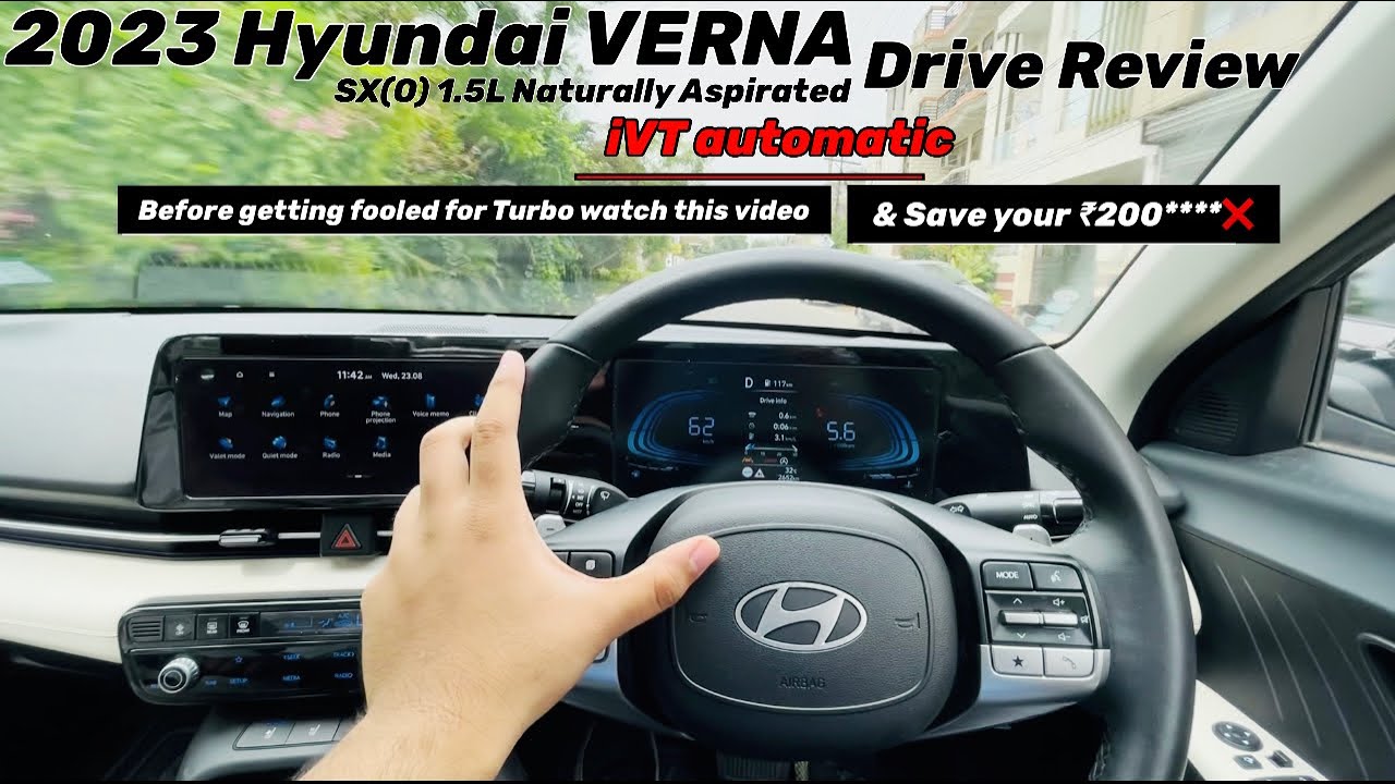 2023 Hyundai VERNA 1.5NA iVT Automatic drive review, Mileage || Most underrated sedan of India🇮🇳
