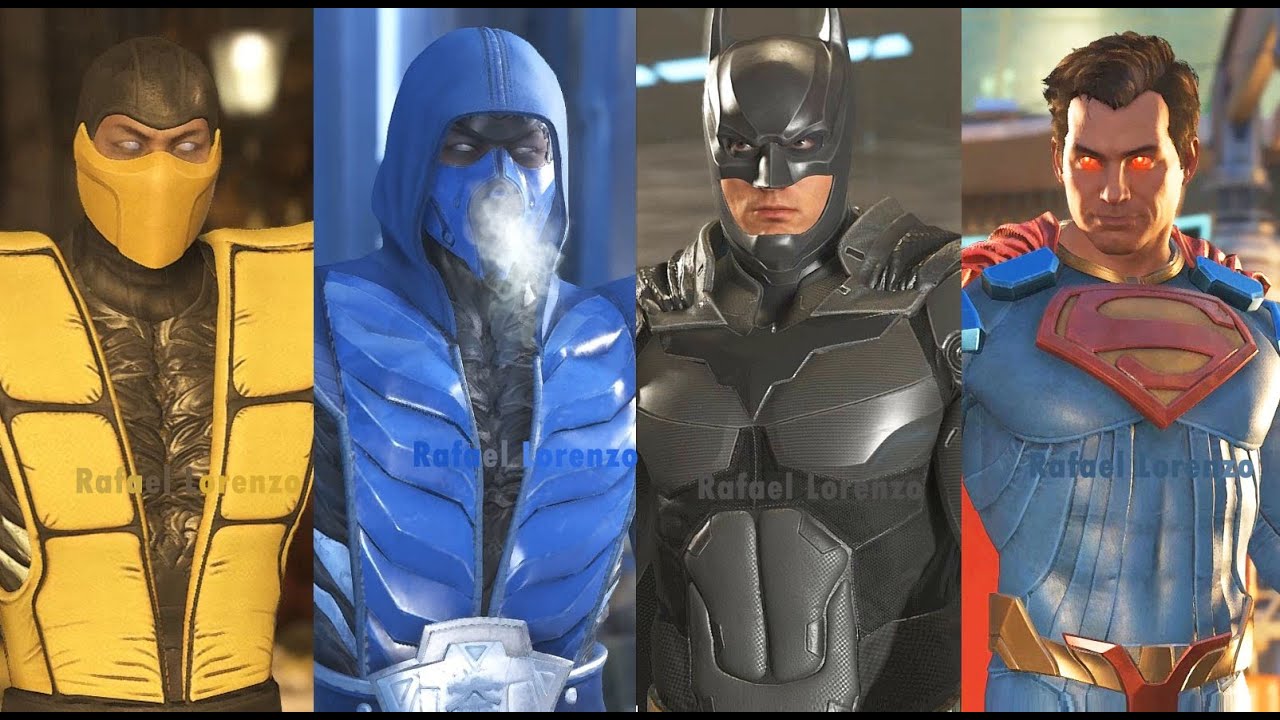 INJUSTICE 2 - ALL Epic Gear Sets Lodaut Costumes skins Performs comparison intros HD 1080p 60 fps