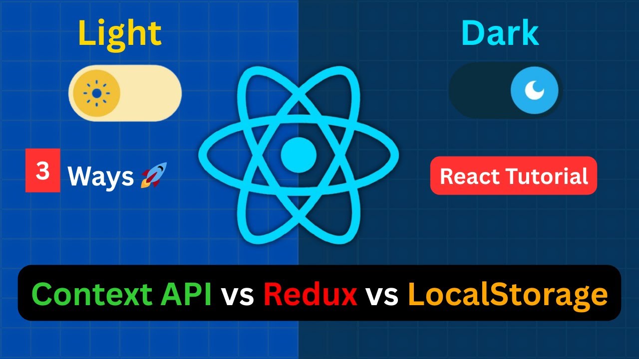 How to Add Dark Mode in React | Theme Toggling with Local Storage, Context API & Redux Toolkit