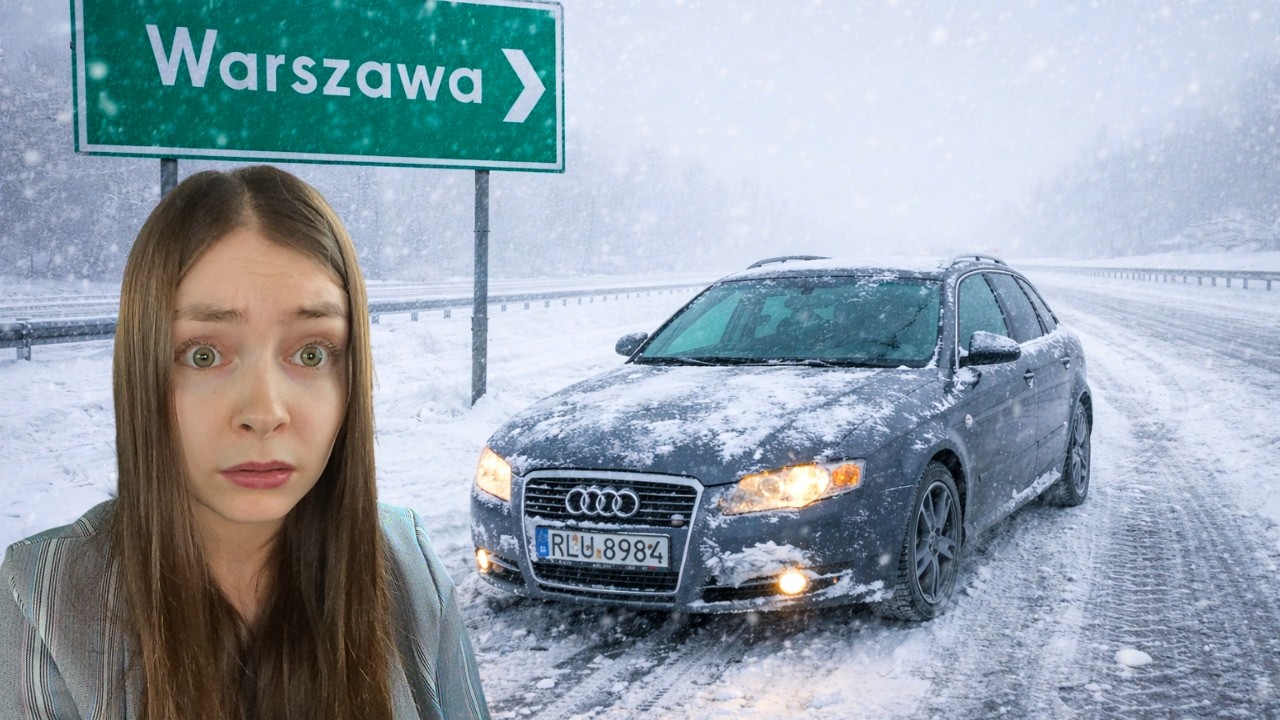 Wyjazd o 3:00 w nocy. Droga była koszmarem, złapała nas śnieżyca...