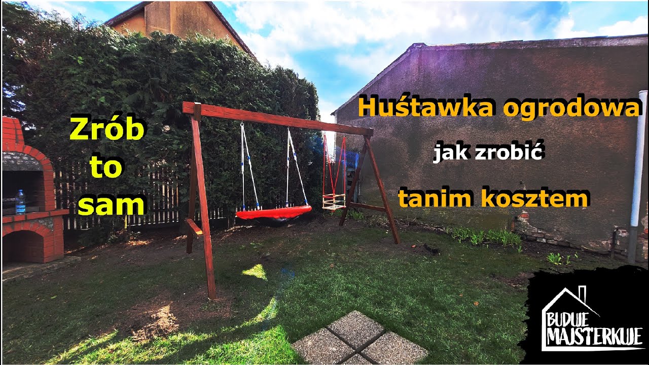 Jak zbudowałem huśtawkę ogrodową dla dzieci  🔨 zrób to sam 🔨 #bocianie gniazdo