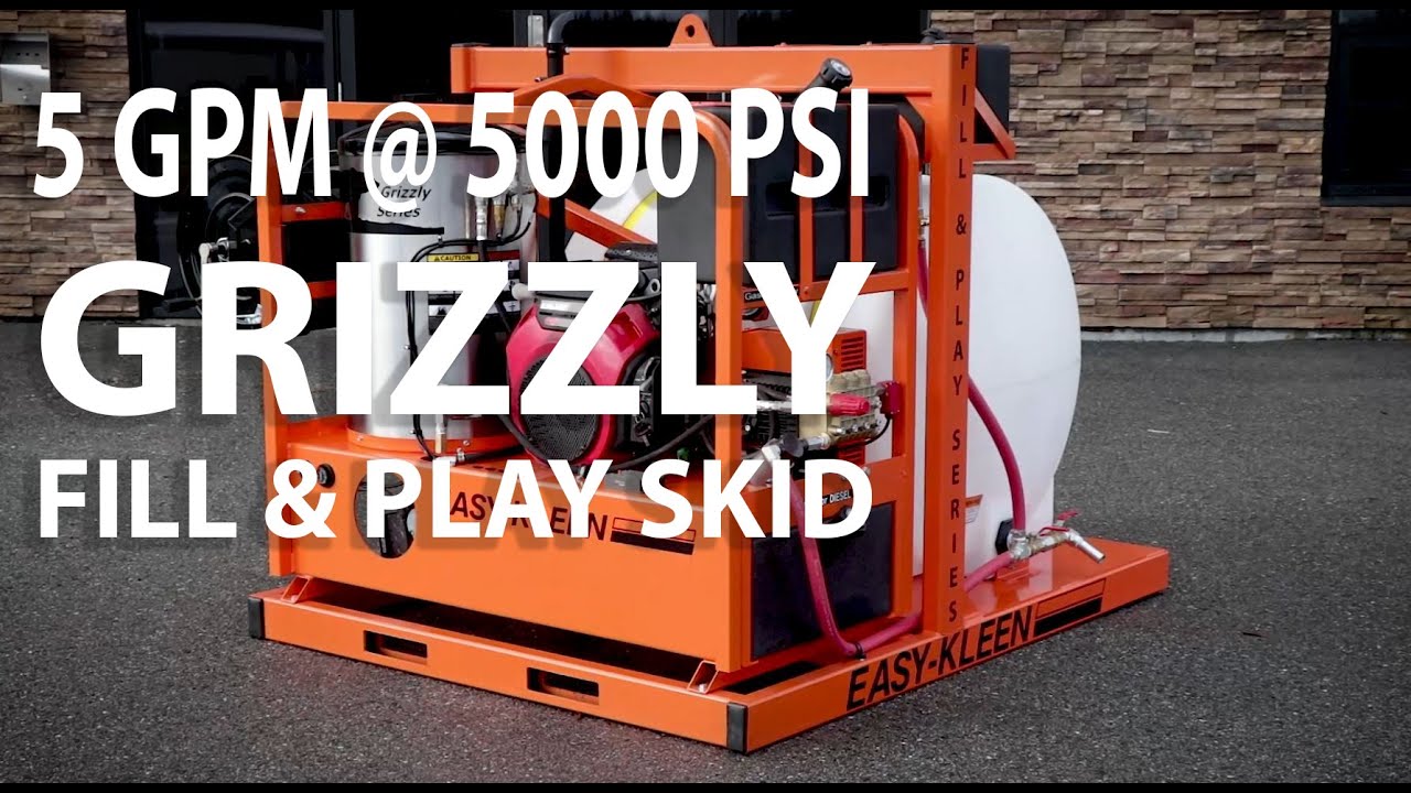 5 GPM @ 5000 PSI Pressure Washer Skid - Easy Kleen