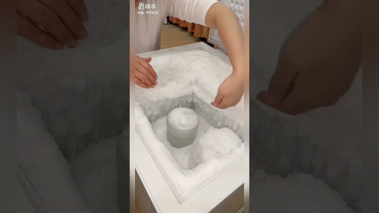 Asmr Freezer Frost Ice Eating #iceeating #loveiceasmr #iceasmr #freezerfrost #viralvideo