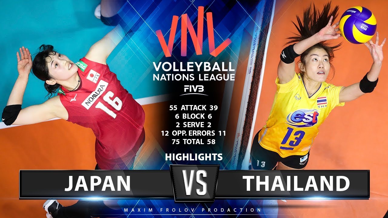 Japan vs Thailand | Highlights | Women's VNL 2019