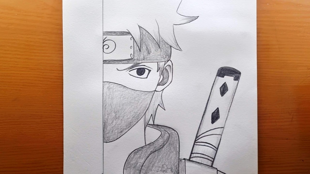 Dibujo fácil de Kakashi | Cómo dibujar a Kakashi Hatake | Dibujo paso a paso para principiantes