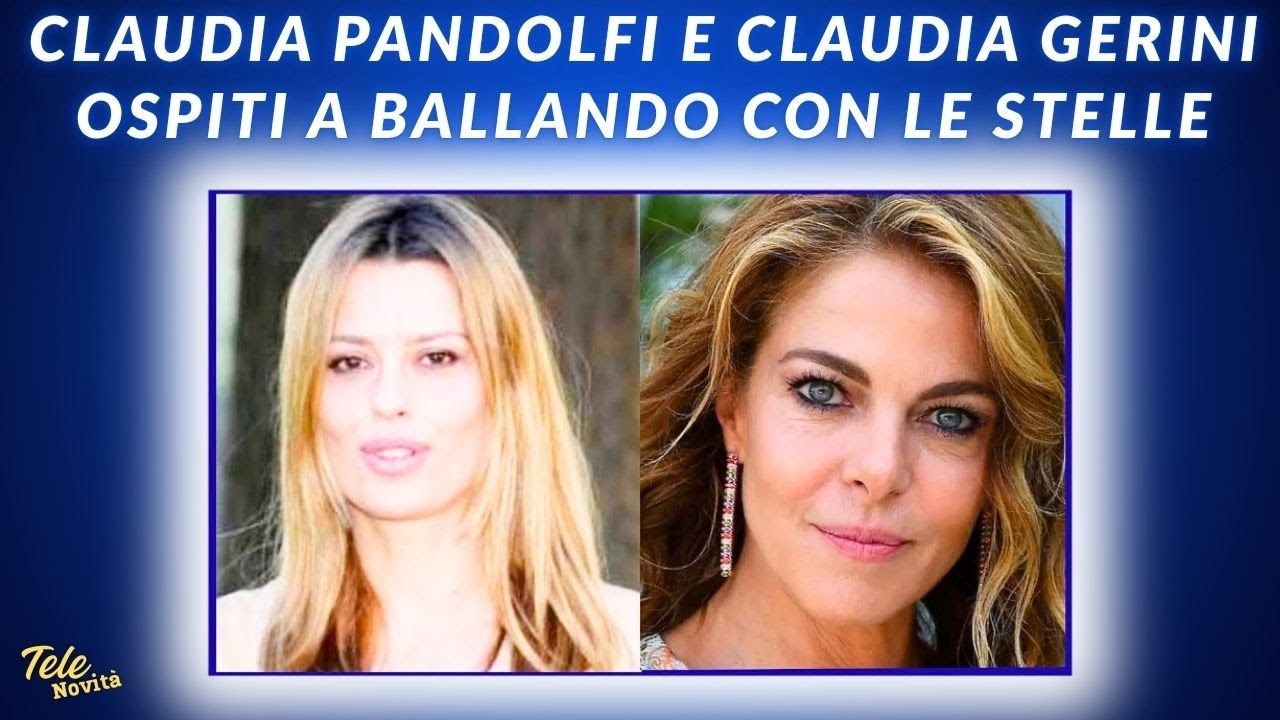 CLAUDIA PANDOLFI E  CLAUDIA GERINI OSPITI A BALLANDO CON LE STELLE #claudiapandolfi #claudiagerini