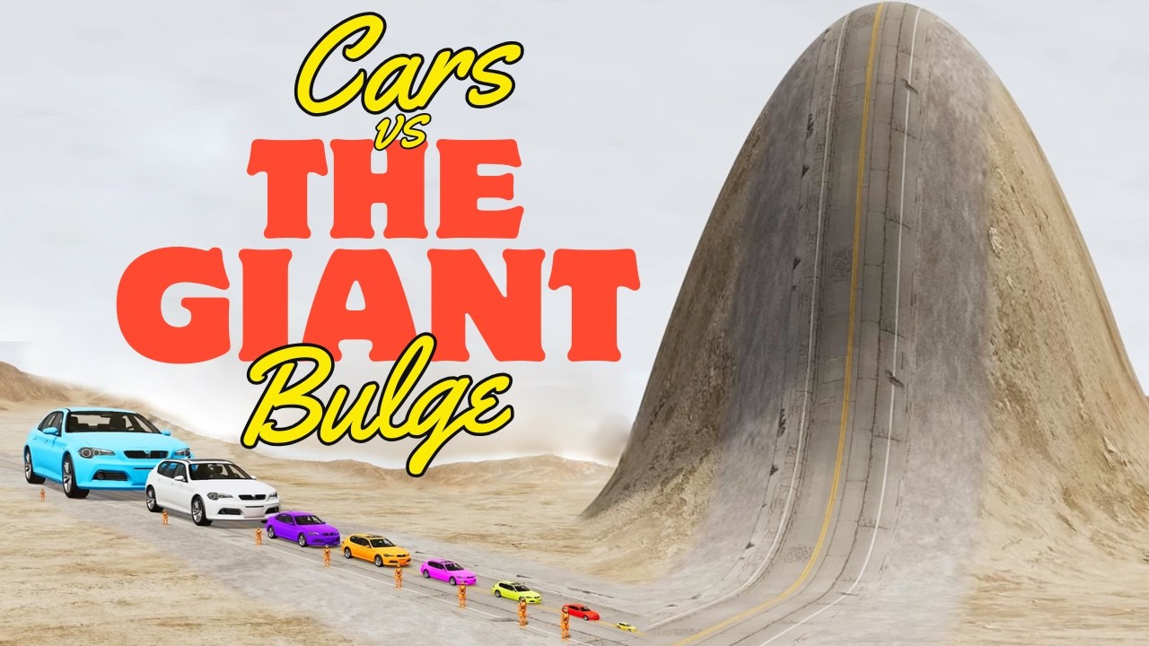Cars vs The Giant Bulge! 🚗💨#beamngdrive