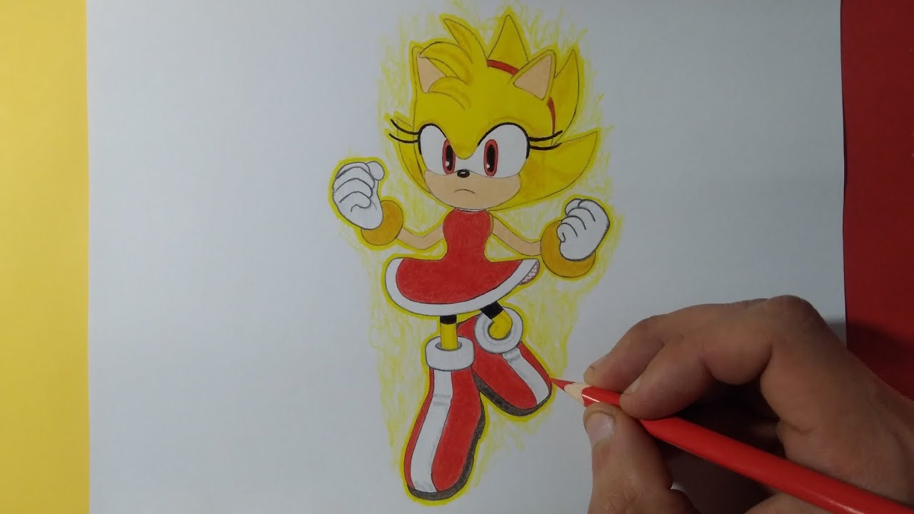 Dibujando a Super Amy Rose | Drawing Super Amy Rose