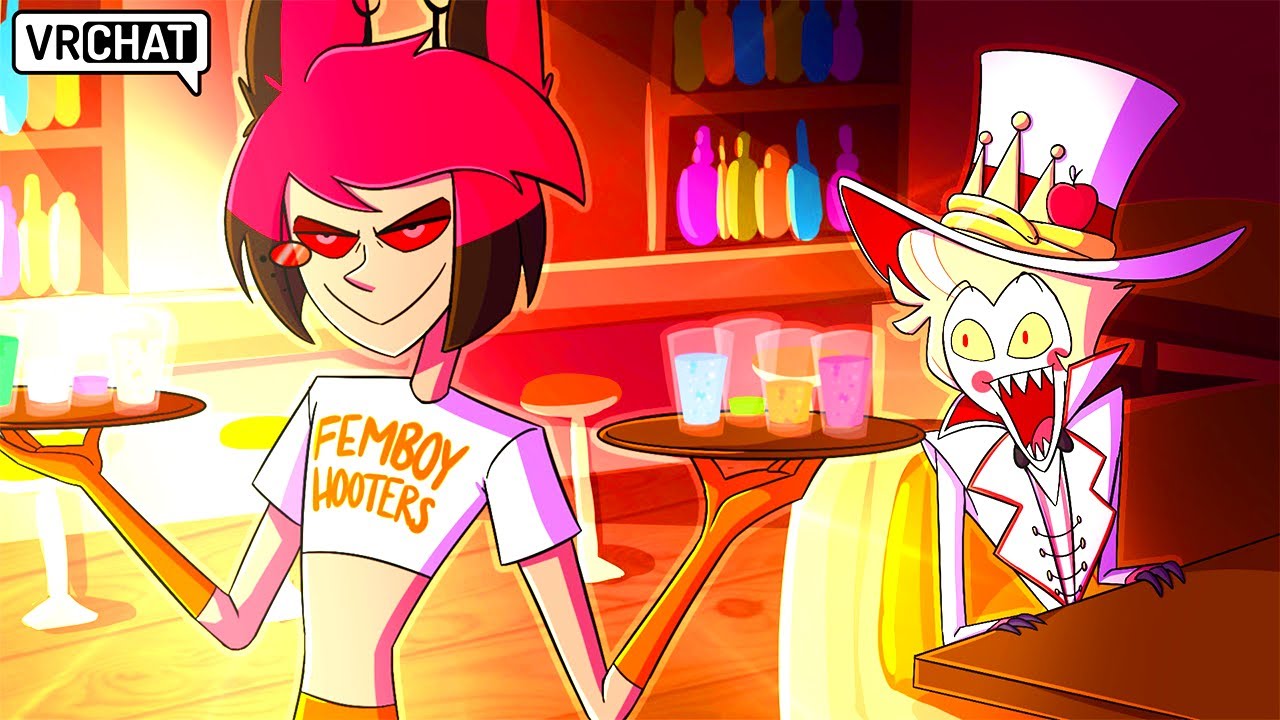 Alastor WORKS at FEMBOY HOOTERS in VRChat