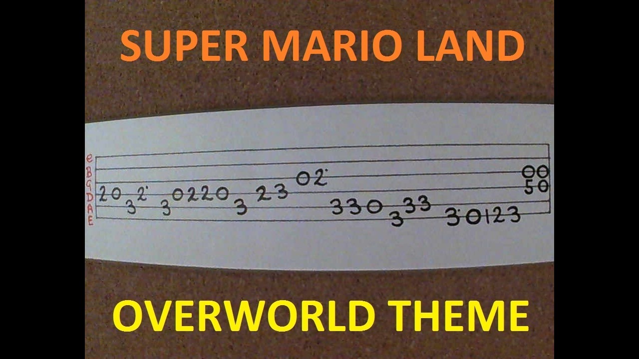 Learn To Play: Super Mario Land Overworld Theme - Nintendo GAMEBOY - Guitar Tab With Reference Audio