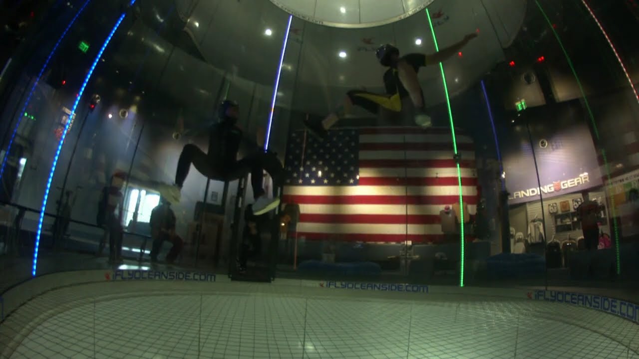 Sit flying in a new wind tunnel - iFly Oceanside