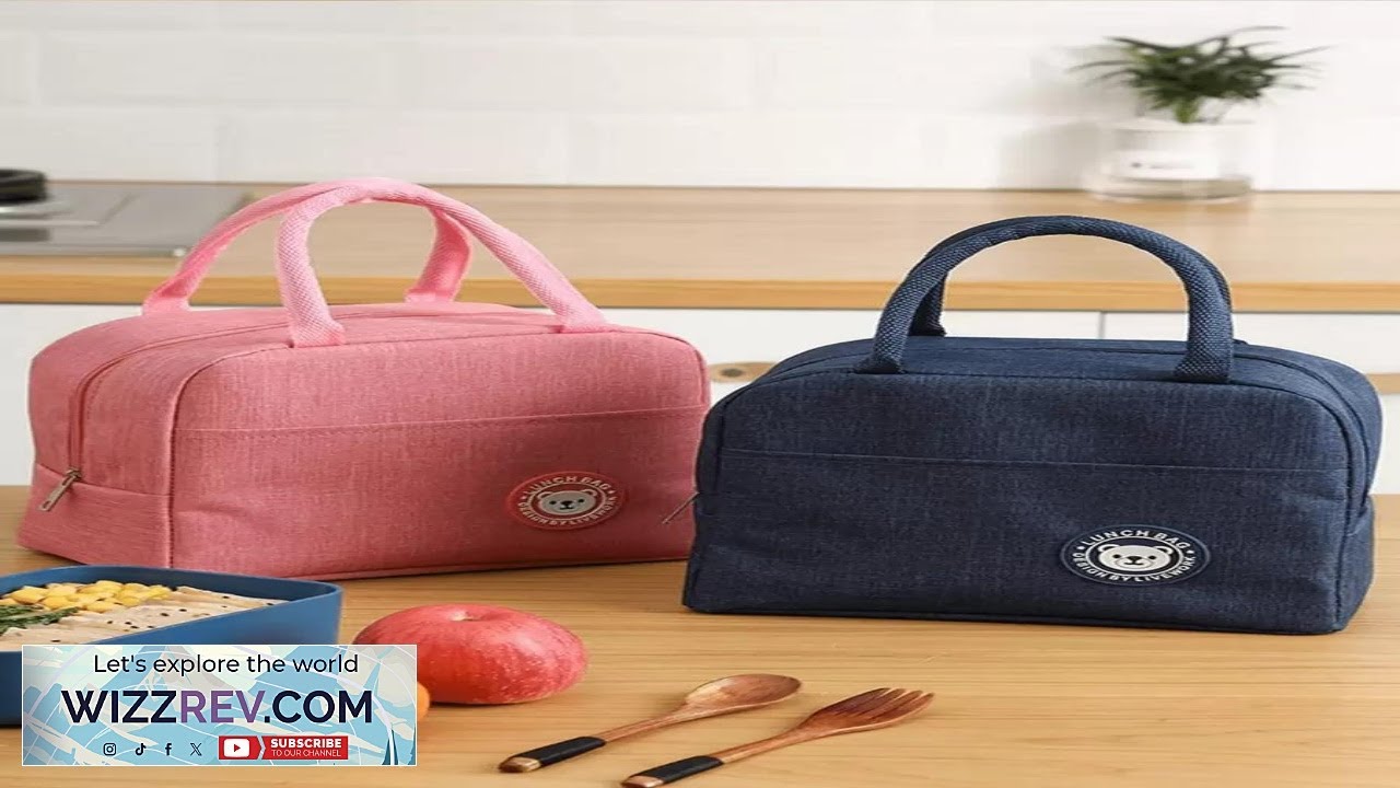 1pc Bear Printed Lunch Bag Insulated Lunch Bag For Women Waterproof Lunch Bag Cosmetic