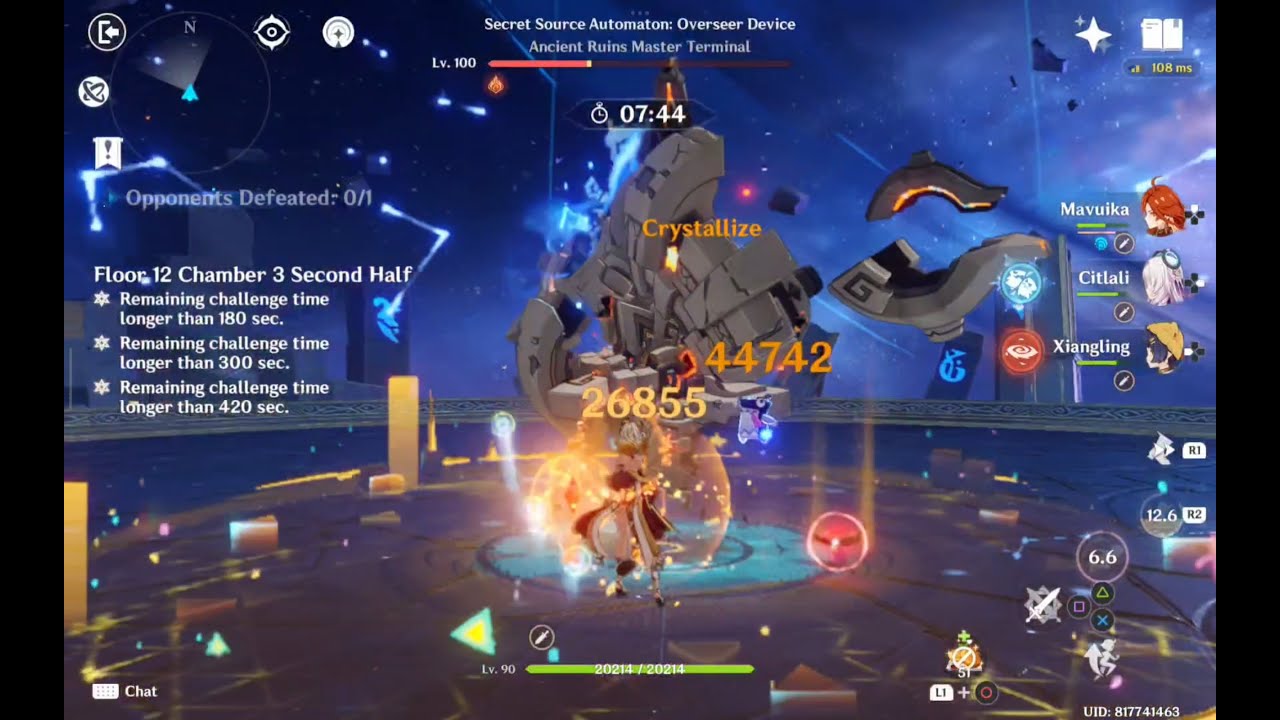 [Genshin Impact Spiral Abyss] Ice-Cloven Moon - Floor 12 - Full Star - June / July 2025 - 5.6/5.7