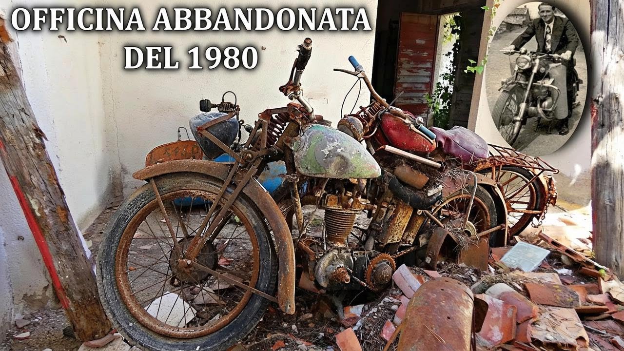 Officina di moto abbandonata dal 1980: cosa abbiamo trovato dentro