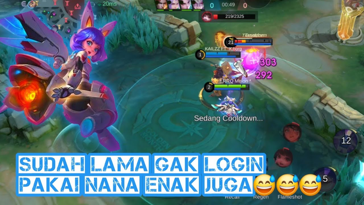 Mobile Legends Solo Rank Sudah Lama Gak Login Gas Pakai Nana🤣🤣🤣