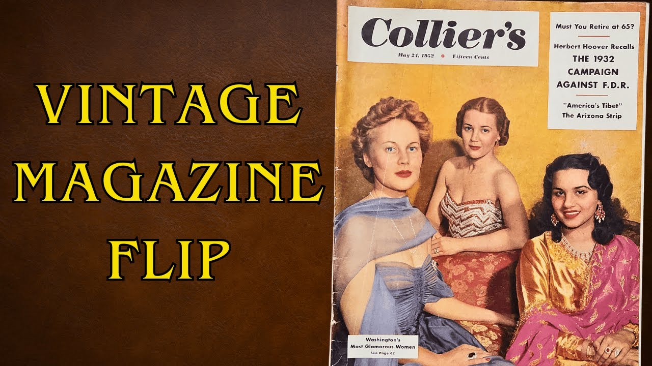 Collier's May 1952 Magazine Flip Through | Vintage 1950s Ads, Cartoons, Style & Fashions
