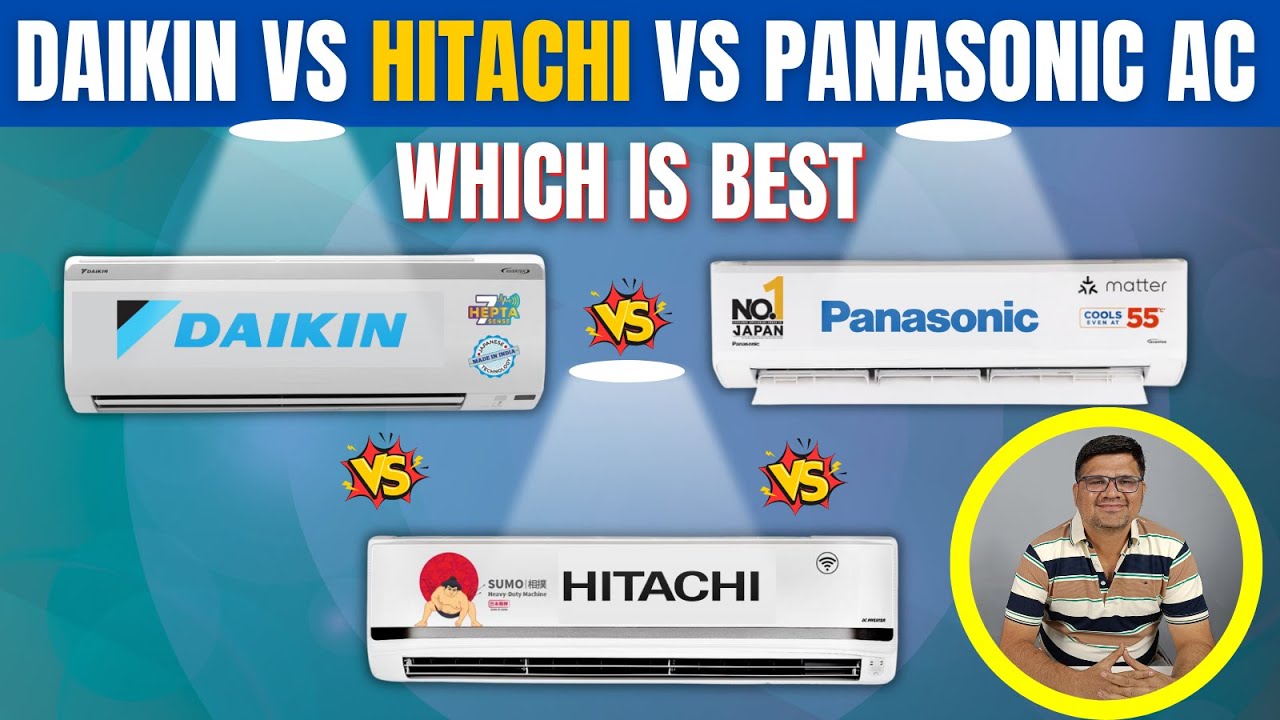 Daikin vs Hitachi vs Panasonic AC Comparison 2025 ⚡ Best 1.5 Ton 5 Star Inverter Split AC 2025