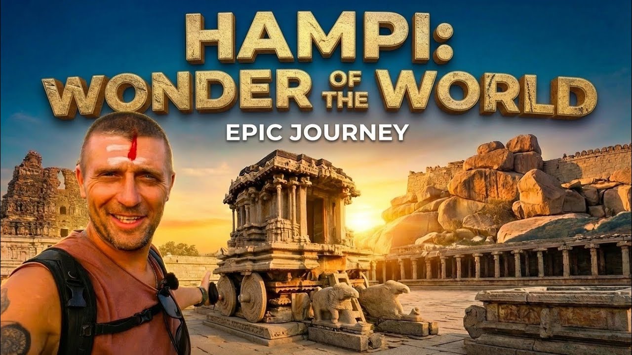 A walk through the temples of Hampi Wonder of the world Хампи древнии руины Виджаянагарская  империя