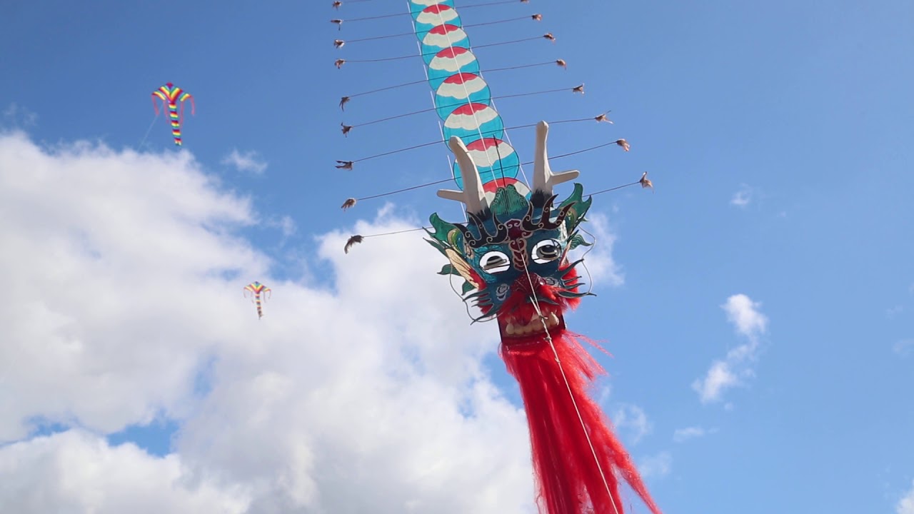 Traditional Chinese Dragon Kite, St Annes International Kite Festival 2019