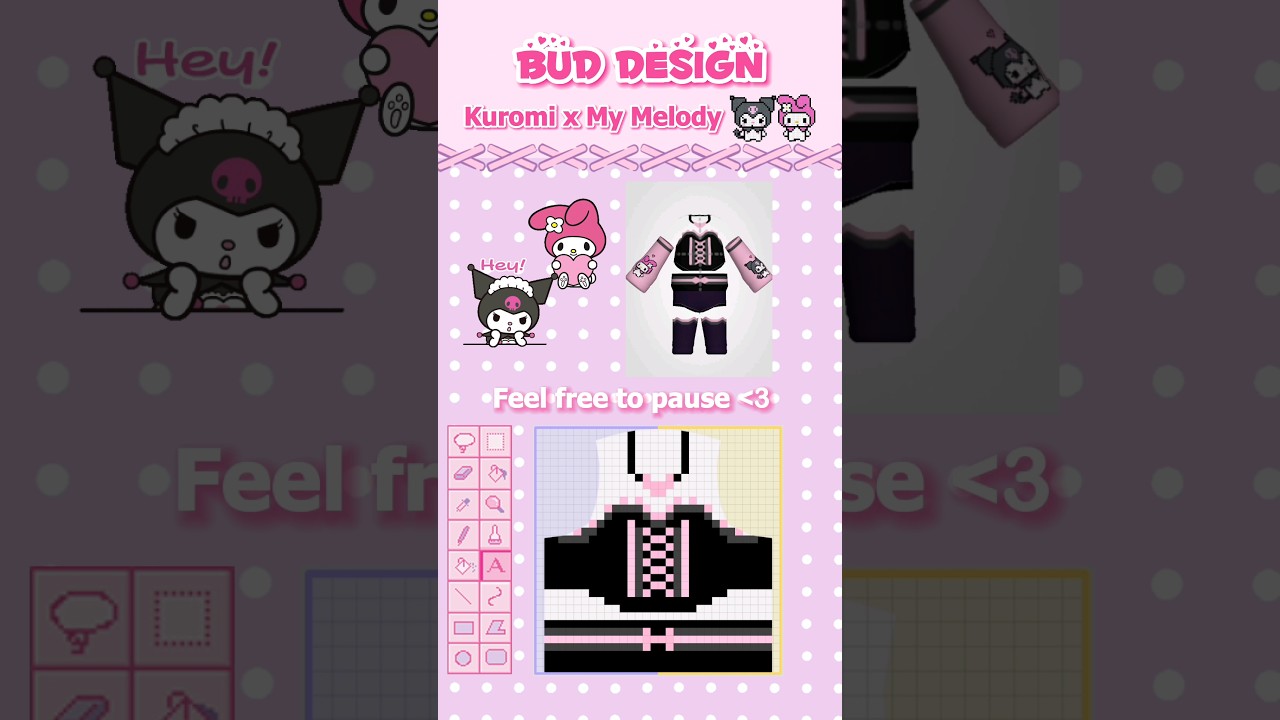 BUD design #budcreate #game #fyp #roblox #y2k  #cute #mymelody #sanrio #kuromi #clothing #cyberpunk