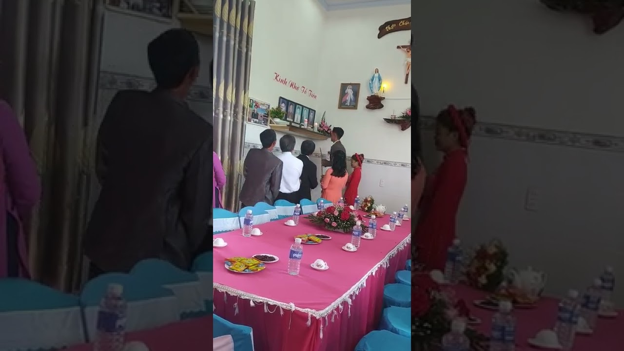 nghi thức làm lễ gia tiên công giáo của em phạm luân và hoàng tuyết.