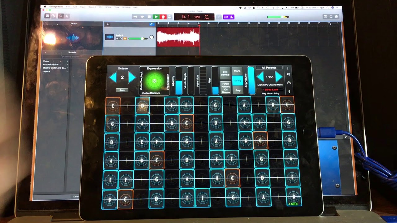 Application Note #14: GeoShred Direct USB Audio Recording, GarageBand/Logic Pro