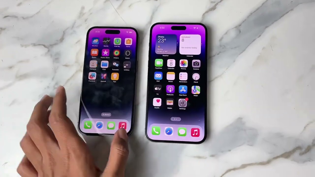 iPhone 14 Pro против iPhone 14 Pro Max || Дизайн камеры и тест перезагрузки