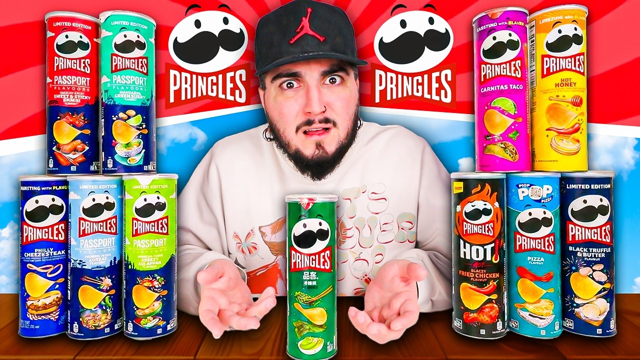 PROVANDO TODOS os SABORES de PRINGLES mais ESTRANHOS do MERCADO