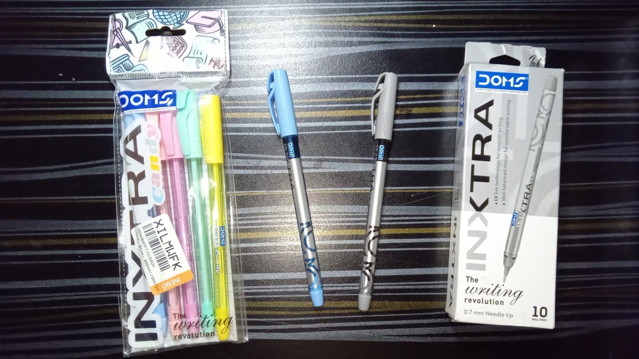 Doms Inxtra fine ball pen v/s Doms Inxtra Candy 🩷💛💚🩵