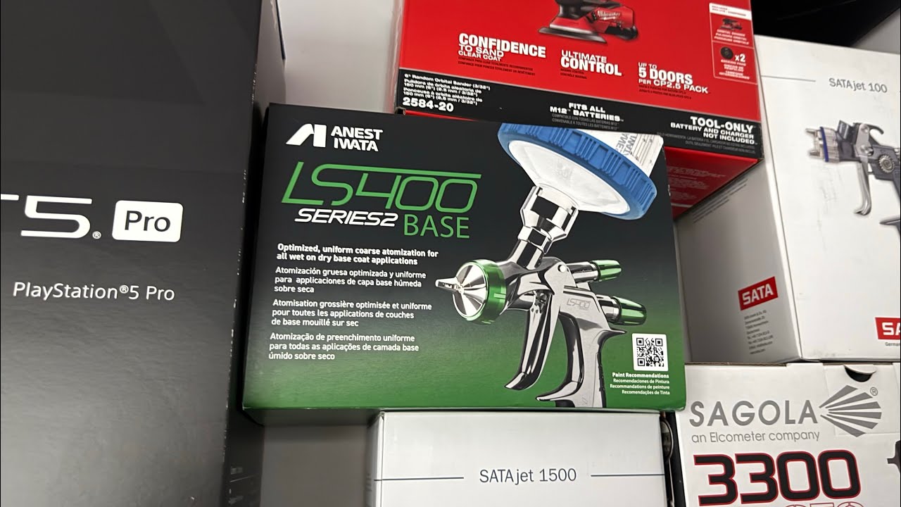#254.Anest Iwata LS400, распаковка и сравнение.Стаканы от Sata и переходники.