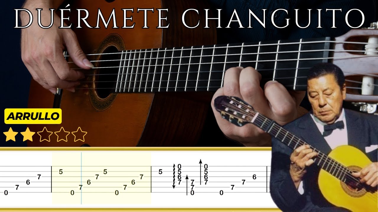 DUÉRMETE CHANGUITO (Arrullo) 🎸 Atahualpa Yupanqui | Tutorial Guitarra + TABS