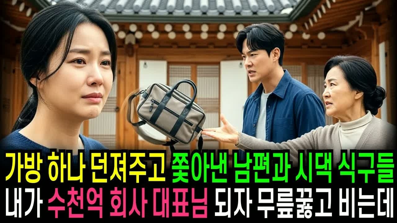 가방 하나 던져주며 쫓아낸 남편과 시댁, 내가 추천한 인물이 회사 대표가 되자 무릎 꿇고 매달린 밤