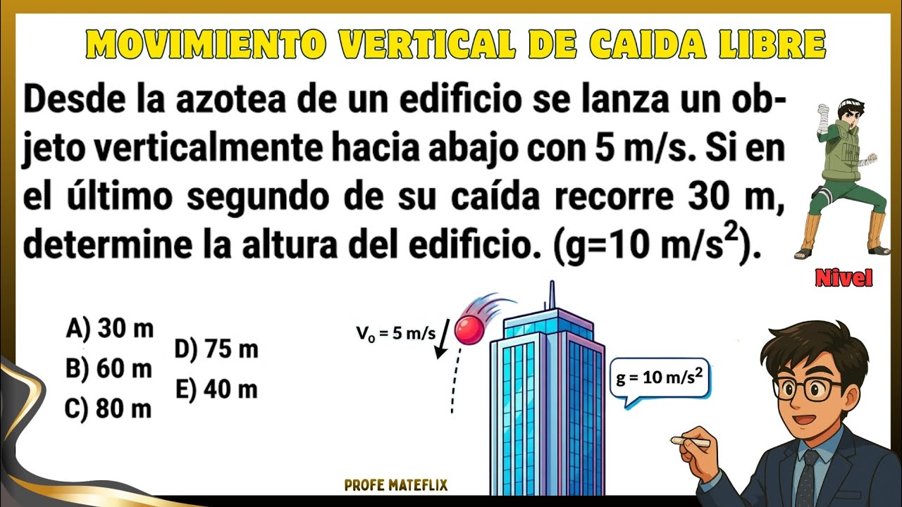 MOVIMIENTO VERTICAL DE CAIDA LIBRE | FISICA | PREGUNTAS DE SUSCRIPTORES| Profe Mateflix 