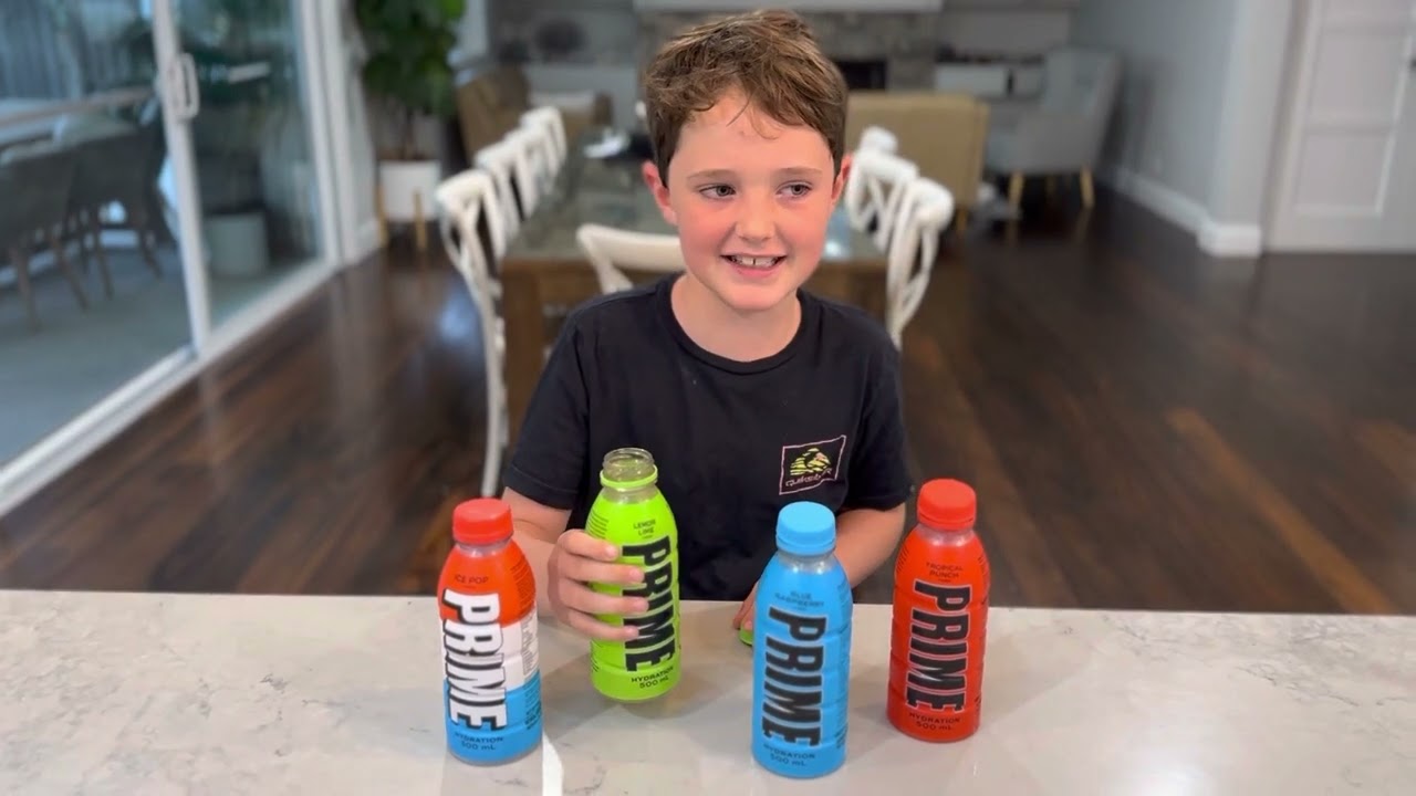 Taste testing Prime drinks. Prime Hydration Australia