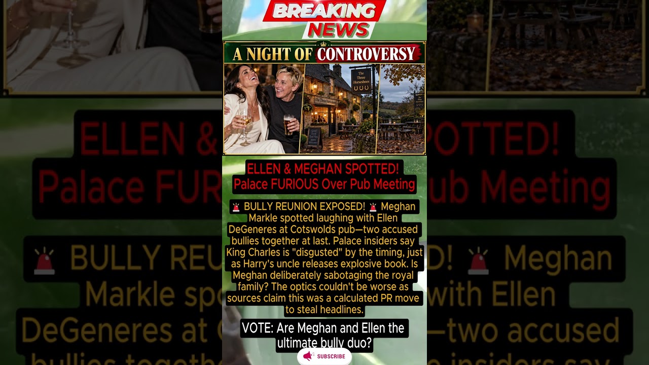 MEGHAN & ELLEN SPOTTED! Bully Reunion SHOCKS Palace #royal #MeghanMarkle #ellen