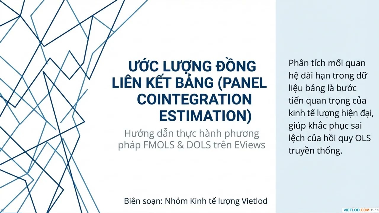Ước lượng đồng liên kết và cách thực hiện trên EViews #timeseries #econometrics #eviews