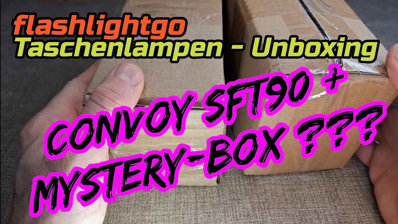 Unboxing Mystery Box #flashlightgo LED Taschenlampen Surprise Convoy L21B SFT90 #Weltool #Vastlite