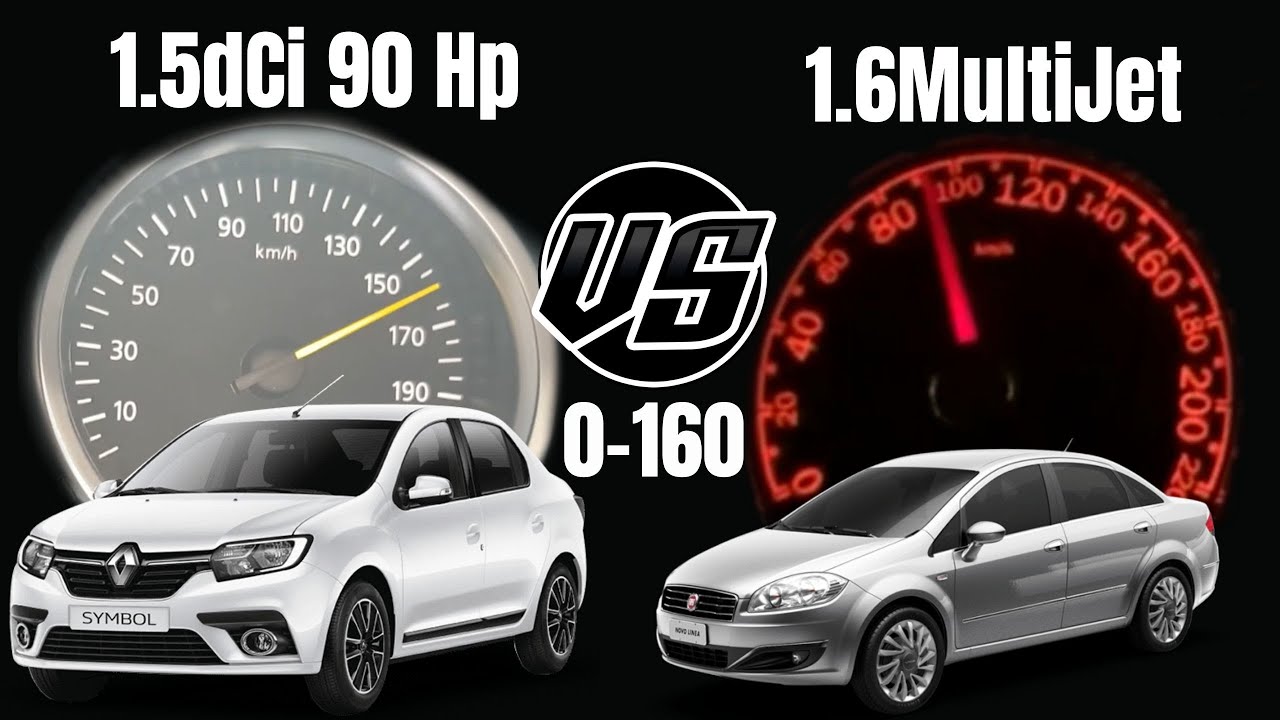 Fiat Linea 1.6 MultiJet 105 Hp VS Renault Symbol 1.5 dCi 90 Hp 0 -160 Hız Denemesi Yarışı