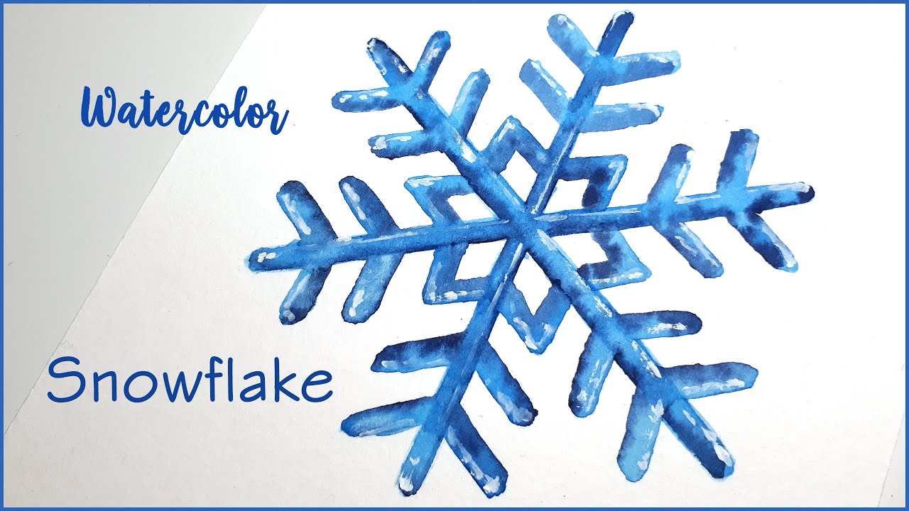 SNOWFLAKE | How to paint snowflakes with watercolor