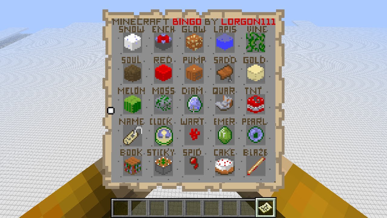Minecraft BINGO by Lorgon111 - Introducing the map